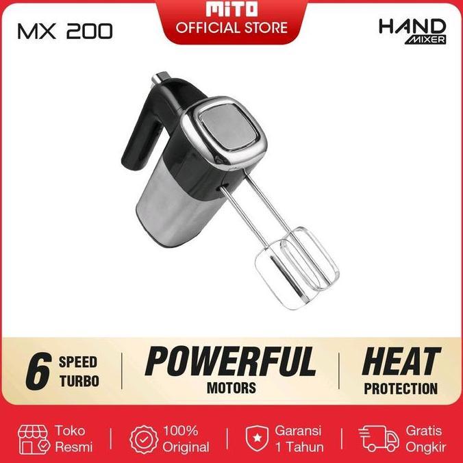 Termurah [Original Mito 100%] Mixer Mito Mx200 Mixer Mitochiba Mx200 Mito Hand Mixer Mx 200 350 Watt