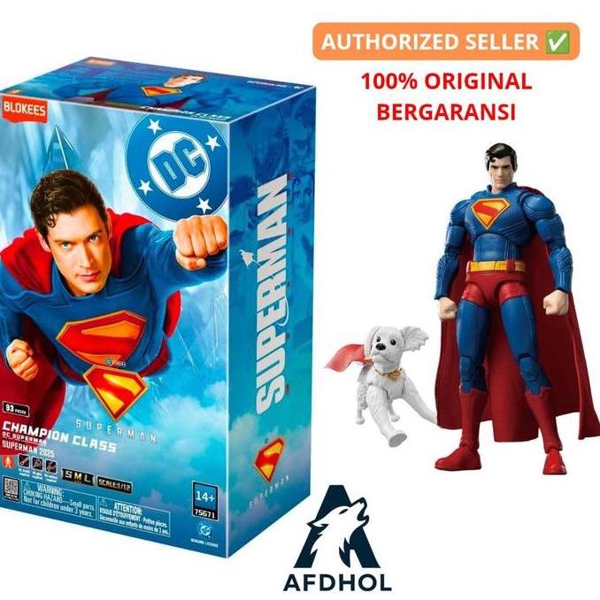 BLOKEES FIGURES SUPERMAN SUPER MAN DC 2025 KRYPTO DOG CHAMPION CLASS ACTION FIGURES DC SUPERMAN 2025