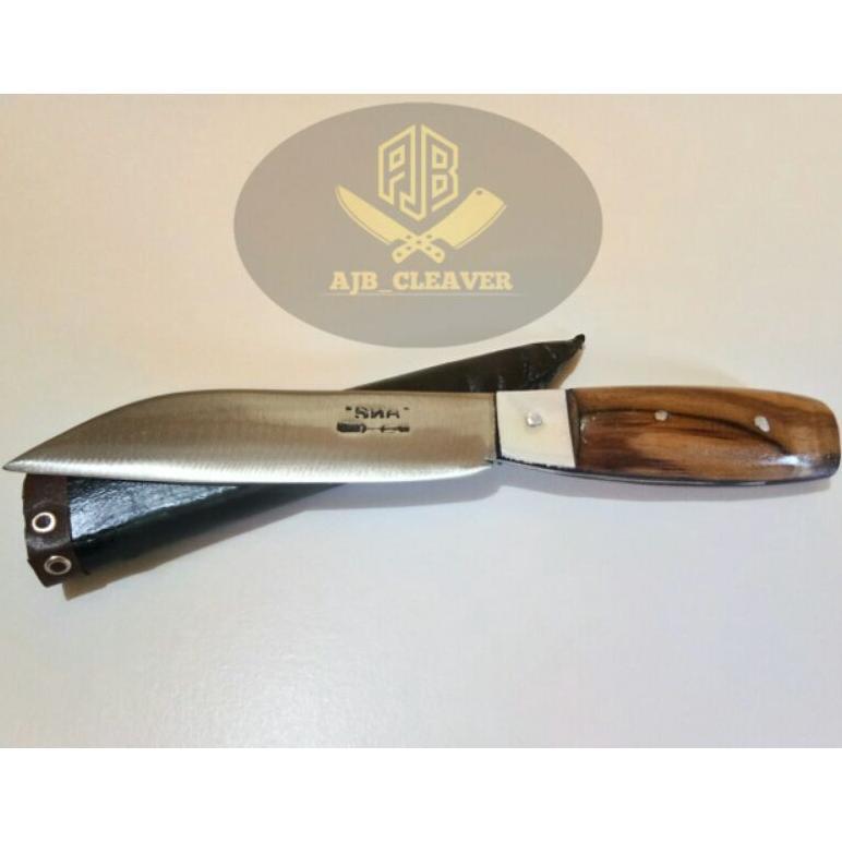 NEW DEALS Pisau Dapur Streep Kayu Jati + Sarung Kalap