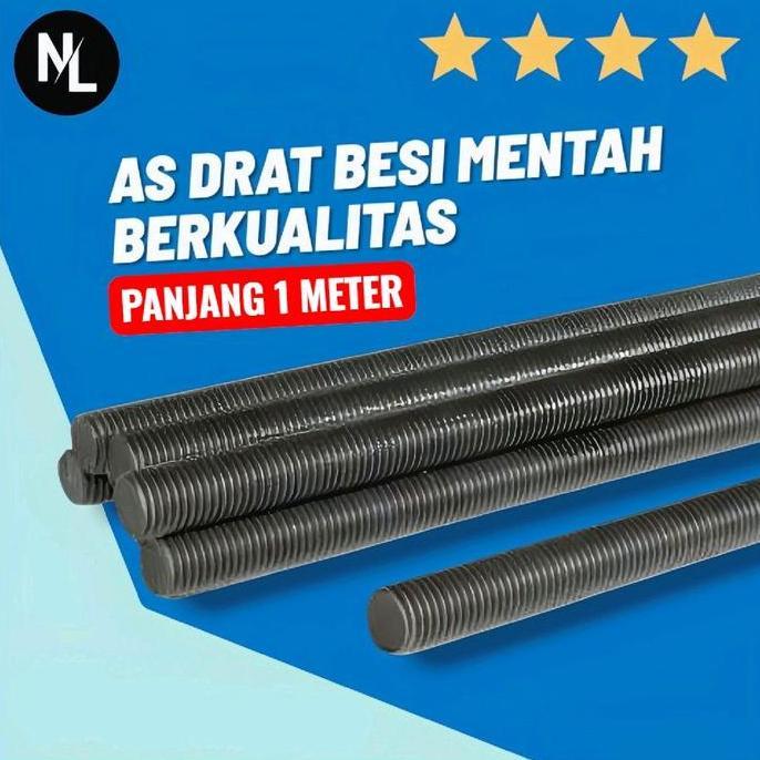 As Drat Besi Mentah M39 / Stud Bolts Long Drat 1 Meter 39Mm Ready