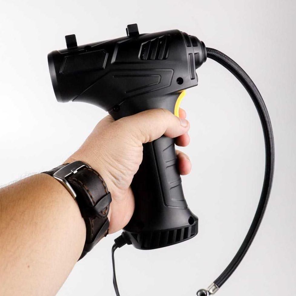 Terbaru Paket Pompa Angin Ban + Adaptor.Kompresor Udara Genggam 120W Pompa Tiup Nirkabel/Kabel Pompa