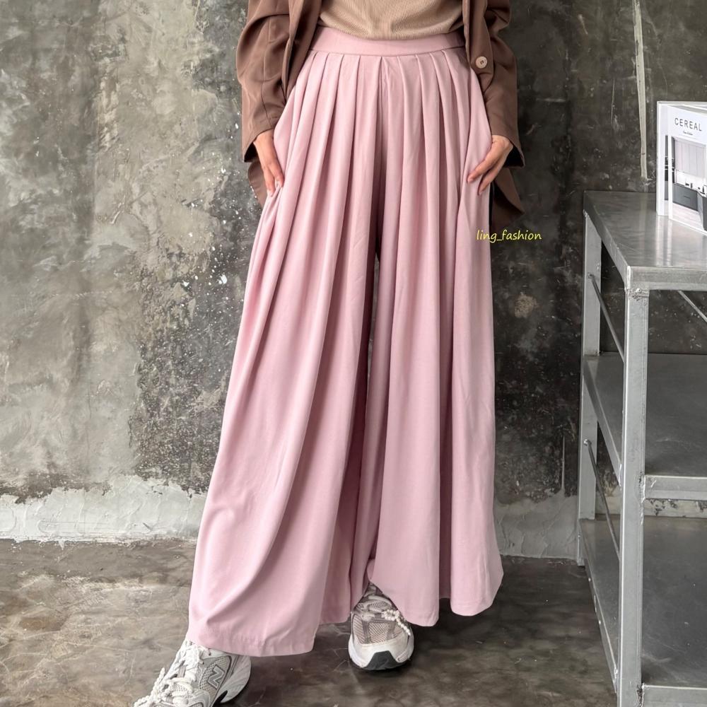 PAKET HEMAT Celana kulot kaki lebar model rok premium import/kulot lebar/kulot rok/kulot rempel 2026
