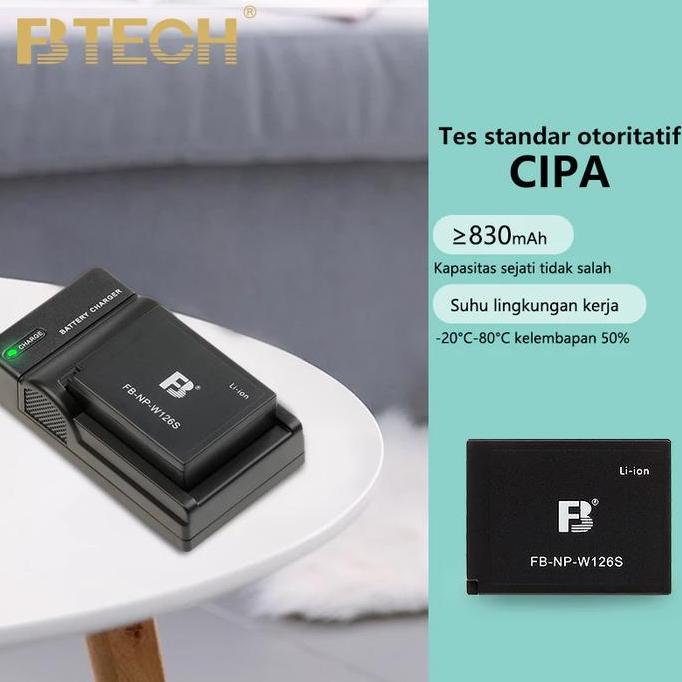 Ratratama54 - BTECH Battery NP-W126S 830mAh with Charger for Fujifilm Camera XT3 XM1 XPRO2 XPRO3 XT2