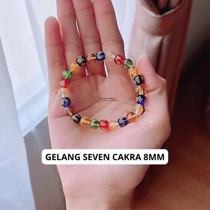 Cool- Gelang Seven Cakra Dari Gabungan 7 Jenis Kristal Cakra