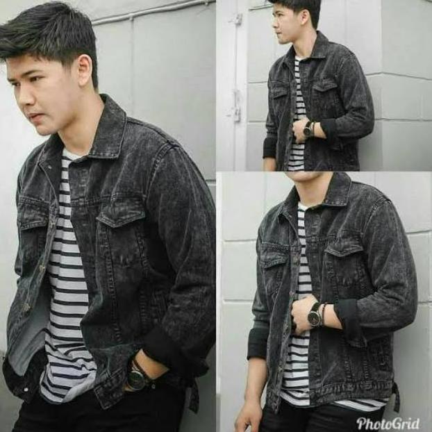 PROMO JAKET JEANS PRIA / JAKET JEANS DENIM / JAKET JEANS SNOW BLACK / JAKET JEANS COUPLE / JAKET JEA