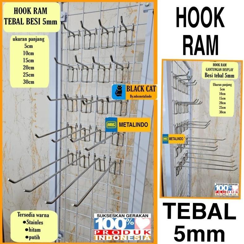 Cantolan Hook ram Display Gantungan kawat display tebal 5mm