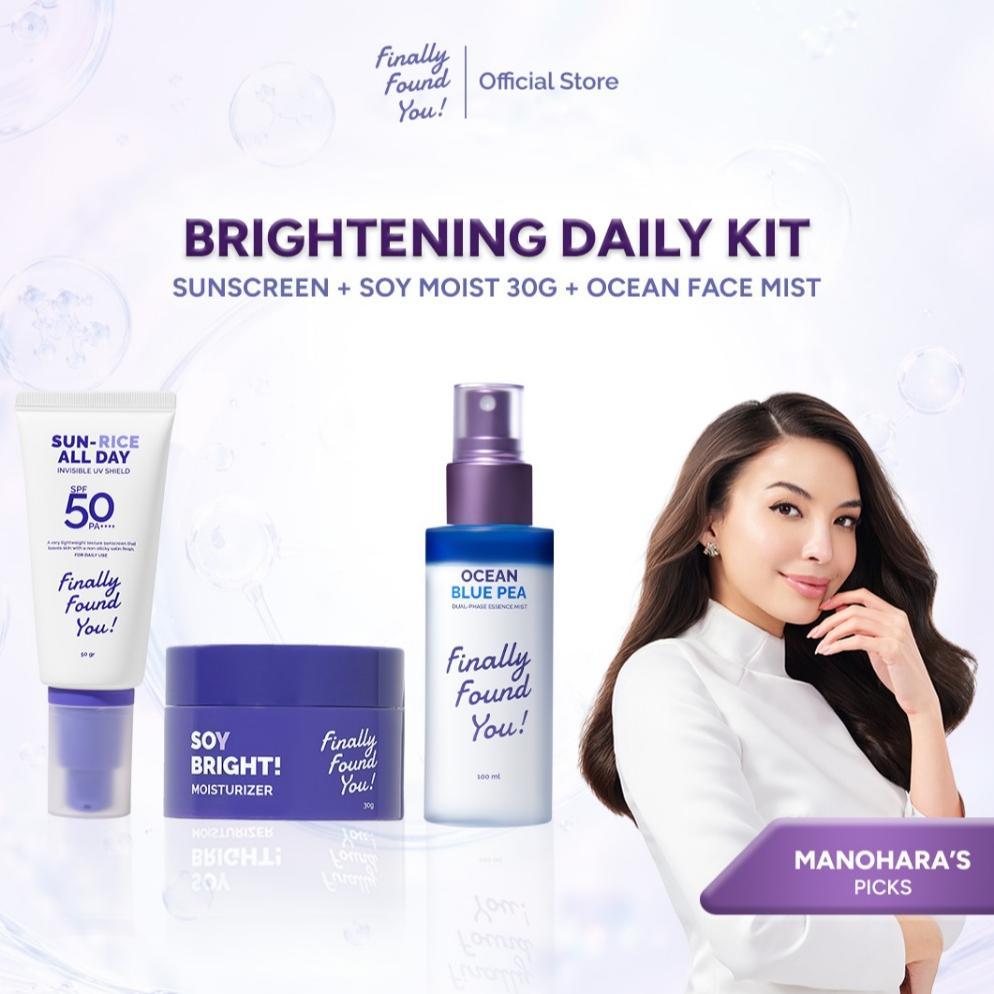 Termurah [Manohara's Pick] Finally Found You! Brhtening Daily Kit: SUN-RICE ALL DAY Invisible UV Shi