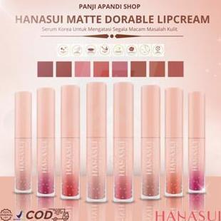Lips- Hanasui Lip Cream Boba Edition Matcha Latte No 16 Brown Sugar Ombre Dan Tahan Air 4G - Kering,