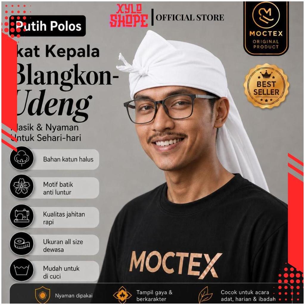 Blangkon totopong udeng bendo polos putih sunda jawa bali SP Cod