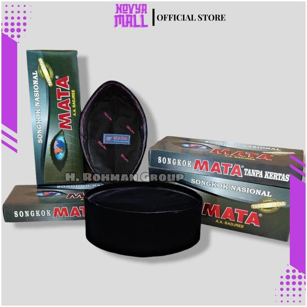 Peci Kopiah Kopeah Hitam Cap Mata Original Songkok Nasinal Mata Tanpa Kertas SP Promo