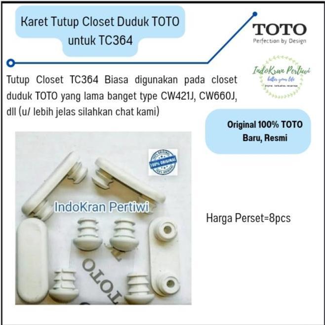 KARET TUTUP CLOSET TOTO panjang & bulat (untuk Tutup Closet Duduk type TC364)/ Spare Part TOTO