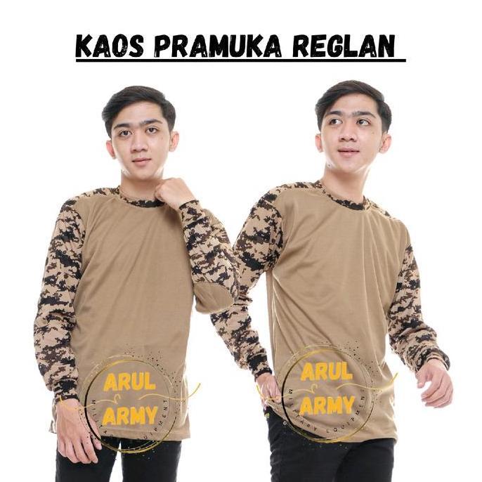 Riore- Baju Kaos Loreng Pramuka Reglan Kaos Pramuka Scout Kaos Pramuka Loreng Kaos Lapangan Pramuka 