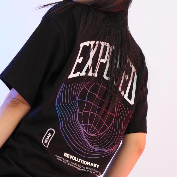 Riore- (Gratis Stiker) Ngab Kaos Baju Distro Exposed Glow In The Dark Nb181 Unisex Pria Nita Cotton 