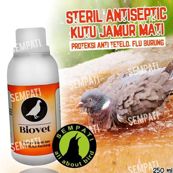 Shampo Burung Biovet Vitarest Sampo Merpati Dara Desinfeksi Kandang Desinfektan Sangkar Unggas Shmbi