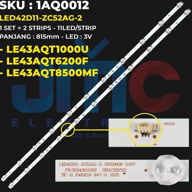 Backlight TV for 43 Inch LE43AQT6200F LE43AQT8500MF LE43AQT1000U 43AQT6200 43AQT8500 43AQT1000