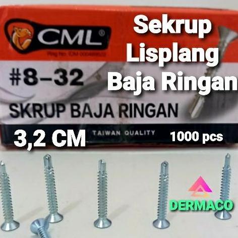 SKRUP LISPLANG 3,2 CM / SKRUP BAJA RINGAN 1000 pcs