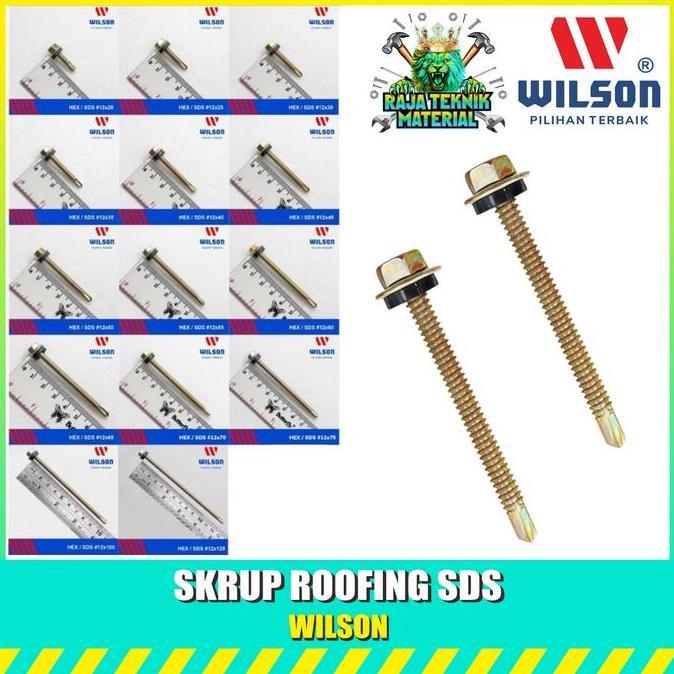 [1 BOX] LENGKAP Sekrup Roofing Wilson - Baut Sekrup Baja Ringan Screw / RUPING SKRUP SDS #12X20 12x2