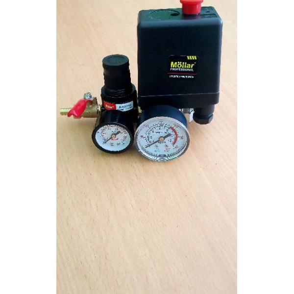 Otomatis Kompresor Mollar Fullset + Regulator Pengatur Angin