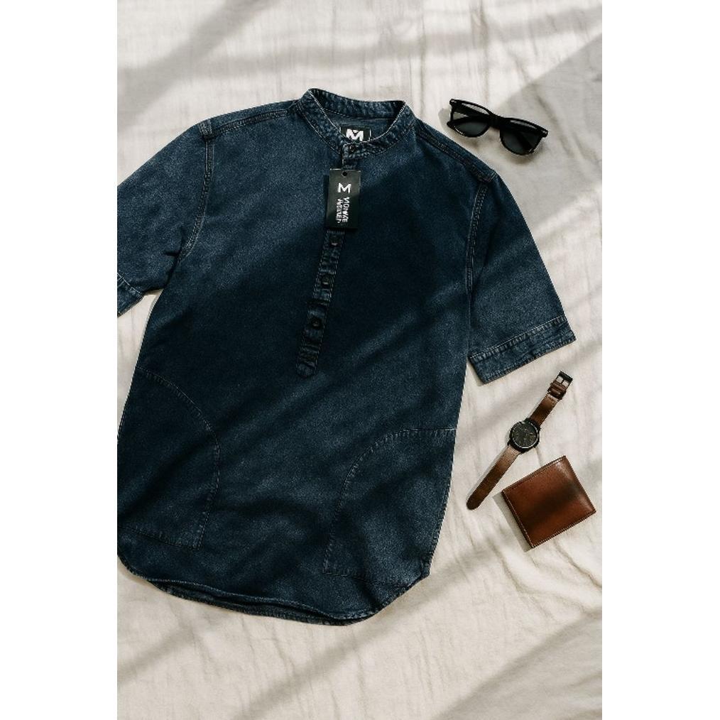 NEW DEALS Koko Pria Dewasa Baju Koko Baju Koko jeans Pakistan Kemeja Muslim Dewasa Koko Terbaru