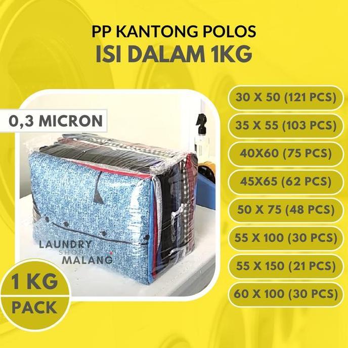 HARGA PABRIK - PLASTIK LAUNDRY PP KANTONG BENING (POLOS)