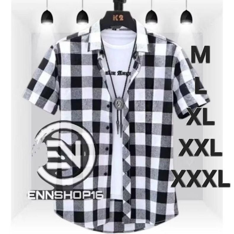 KEMEJA FLANEL LENGAN PENDEK PREMIUM | KEMEJA FLANEL PENDEK DEWASA | FLANEL LENGAN PENDEK | KEMEJA FL
