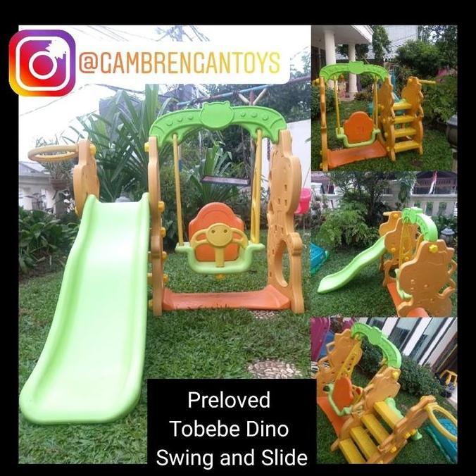Jual Ayunan Perosotan Tobebe Dino Swing and Slide Bekas not Haenim