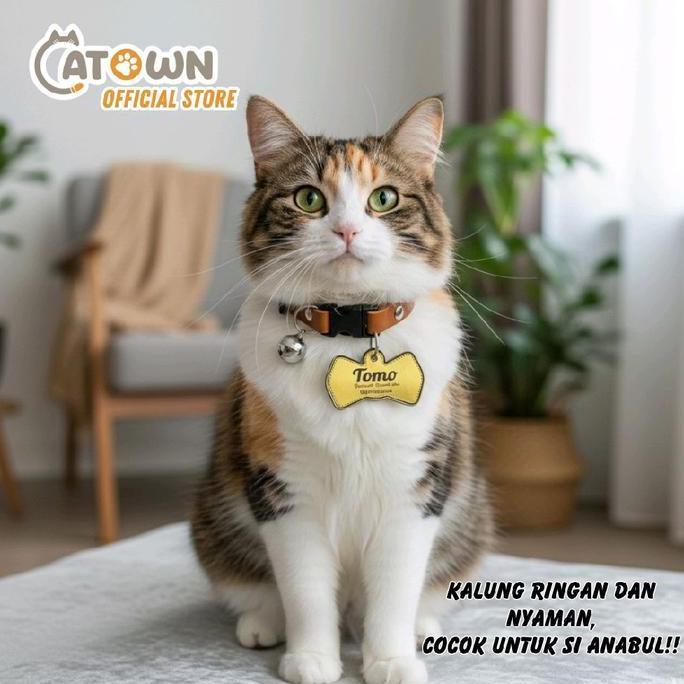 Kalung Kucing Custom Nama Bentuk Dasi Lucu Kalung Lucu Kucing Kalung Anjing Poodle Custom Nama Alama