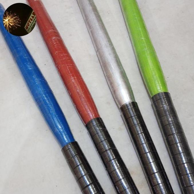 Tongkat Pukulan Kasti Soft Ball Kayu Solid Panjang 85cm Outdoor Baseball Bola Silver Biru Hijau Mera