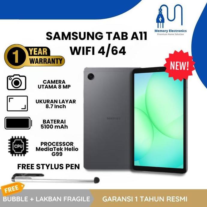 SAMSUNG GALAXY TAB A11 LITE T225 RAM 3/32GB GRS RESMI SEIN (TERBAIK) (TERBARU) (TERMURAH)