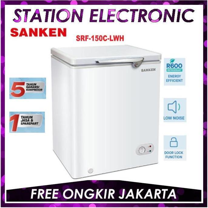 SANKEN SRF-150-CLWH / SRF 150 CLWH / SRF-150-CLH / SRF150 CLWH CHEST FREEZER BOX LEMARI PEMBEKU 150 