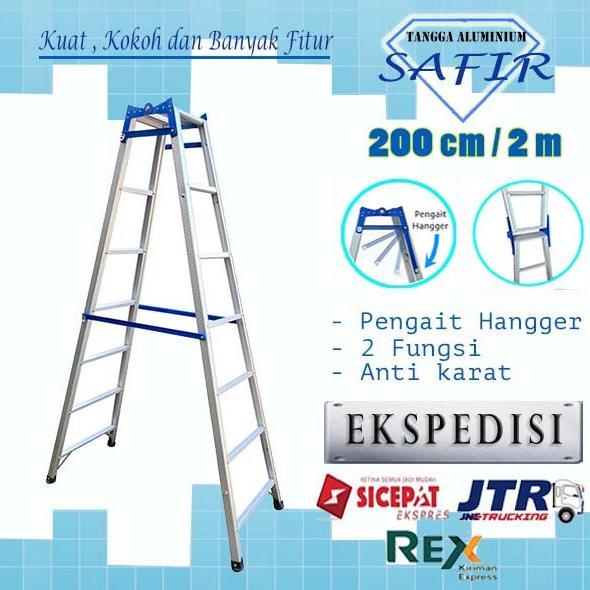(kargo) Tangga Lipat Aluminium Safir (2 fungsi)