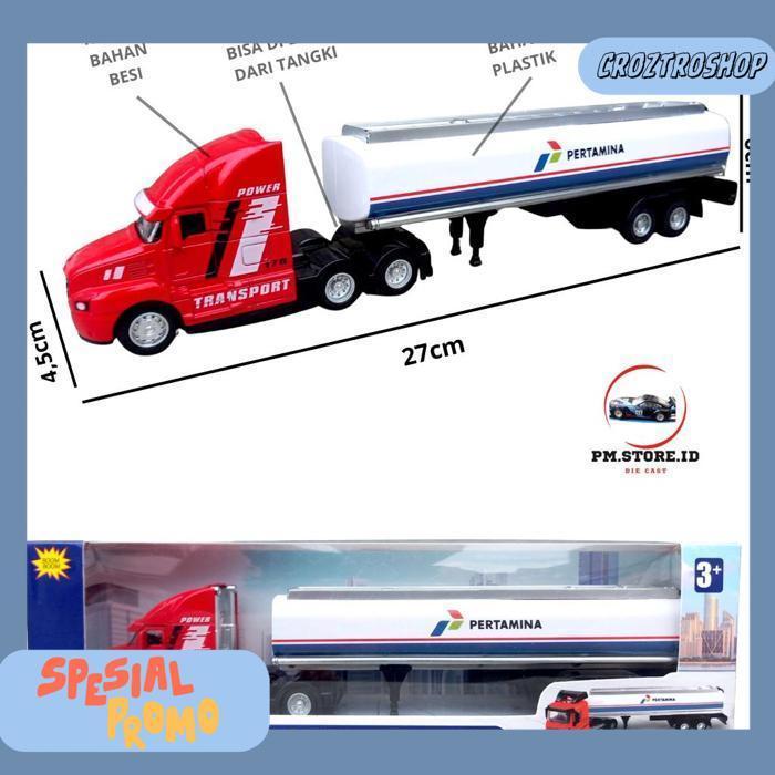 Diecast Truck Tangki Truck Oil Besi Premium Banyak Item