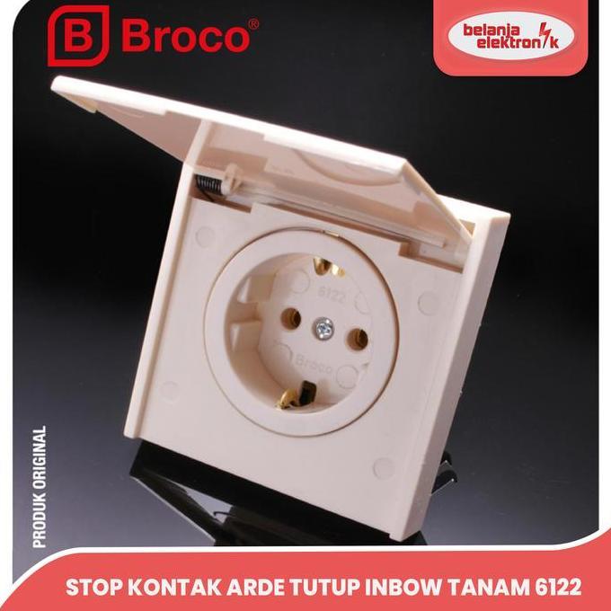 BROCO STOP KONTAK ARDE TUTUP PENUTUP BROCO NEW GEE INBOW TANAM 6122 1 LUBANG