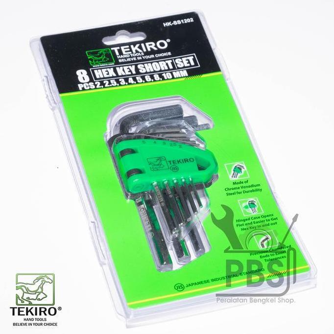TERMURAH - Kunci L set pendek TEKIRO ORIGINAL . kunci L short TEKIRO ORIGINAL . peralatan bengkel