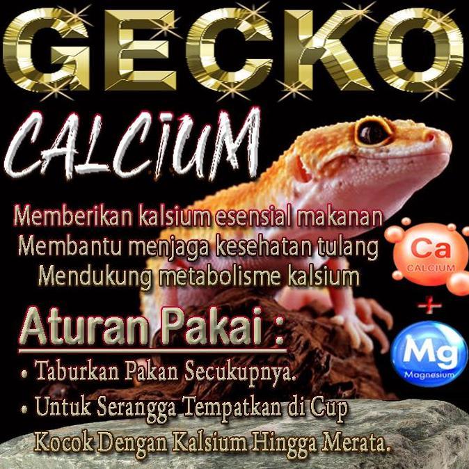 80 GR GECKO KALSIUM BUBUK NON D3 CALCIUM POWDER SUPLEMEN VITAMIN KESEHATAN TULANG LEOPARD GEKO TOKEK