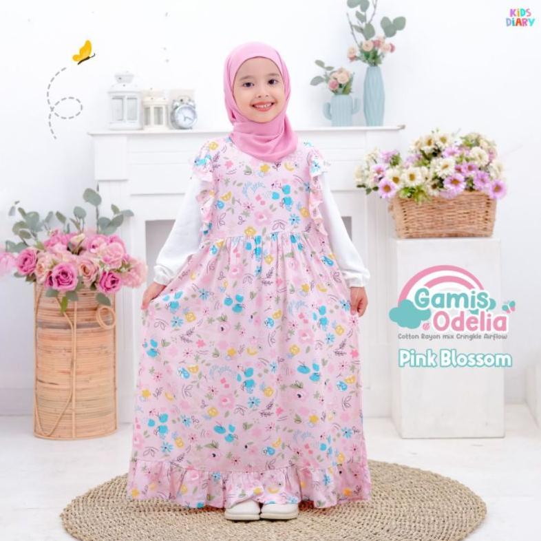 VALUE PACK Gamis Anak Perempuan Odelia gamis anak perempuan bahan rayon premium mix airflow crinkle 