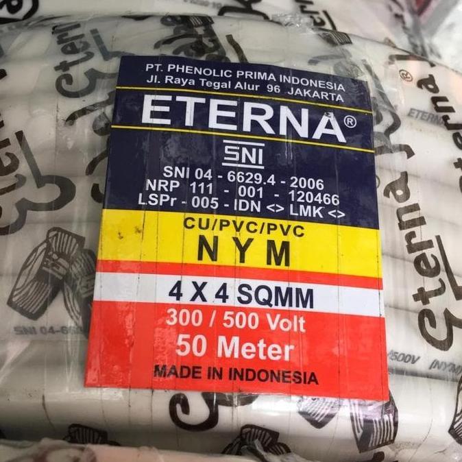 Kabel Listrik NYM Kawat 4x4 4x4mm Eterna @50mtr