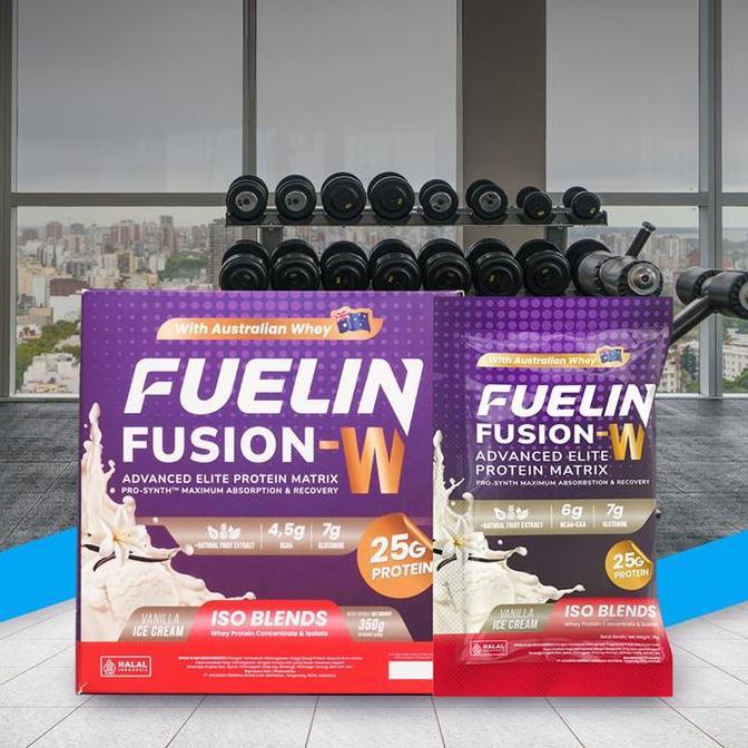 Mento- Fuelin Fusion W Iso Blends 350 Gram 10 Serving - Suplemen Fitness Whey Protein Isolate & Conc