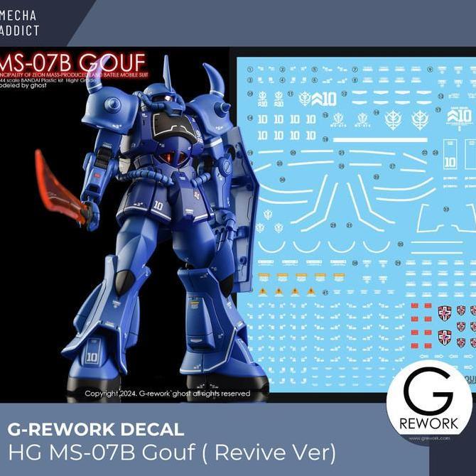 Ready Water Slide Decal HG Gouf Revive Ver by Grework - Original