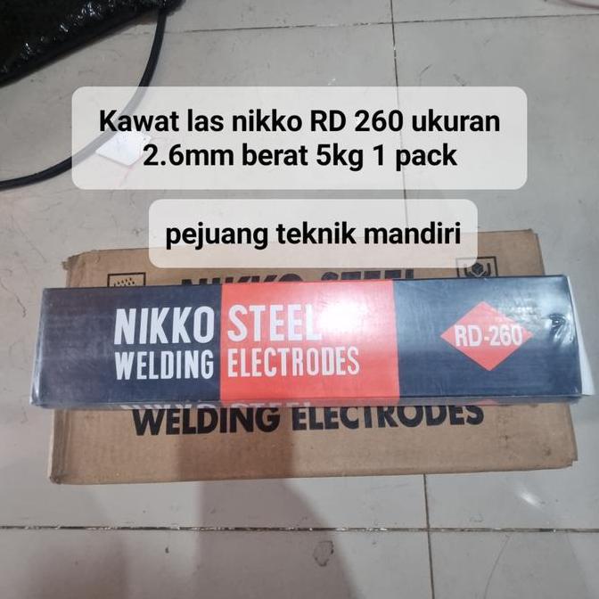 KAWAT LAS NIKKO STEEL RD-260 3.2MM / KAWAT LAS BESI NIKKO 3.2 MM