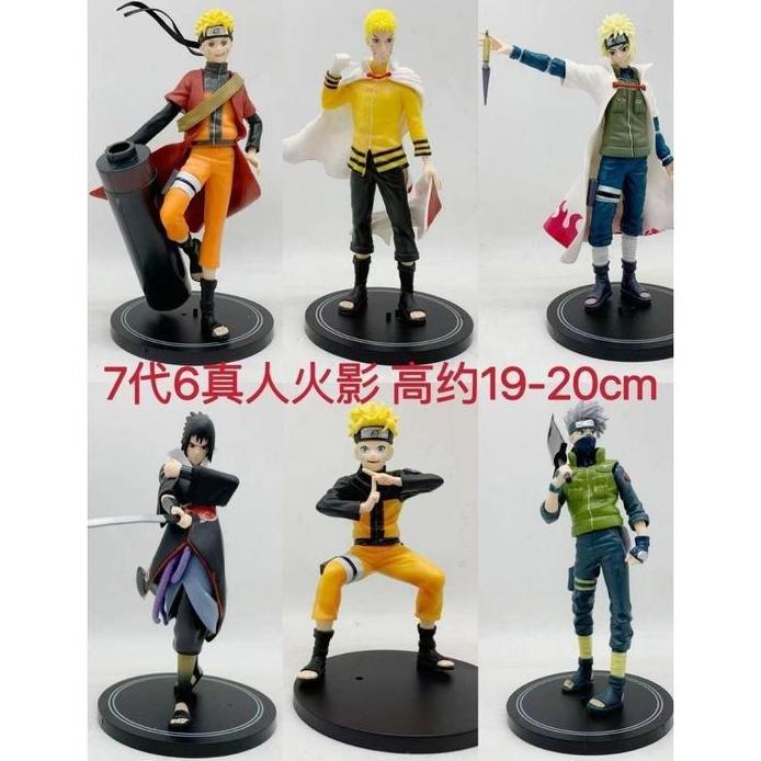 Ready Action Figur Naruto Set 6 Pcs Hokage Ke 7 / Minato Namikaze /Itachi Sasuke / Hatake Kakashi