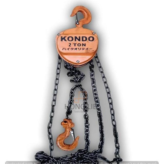 KONDO Takel 2 Ton 5 meter Chain Block Rantai Kerekan Katrol