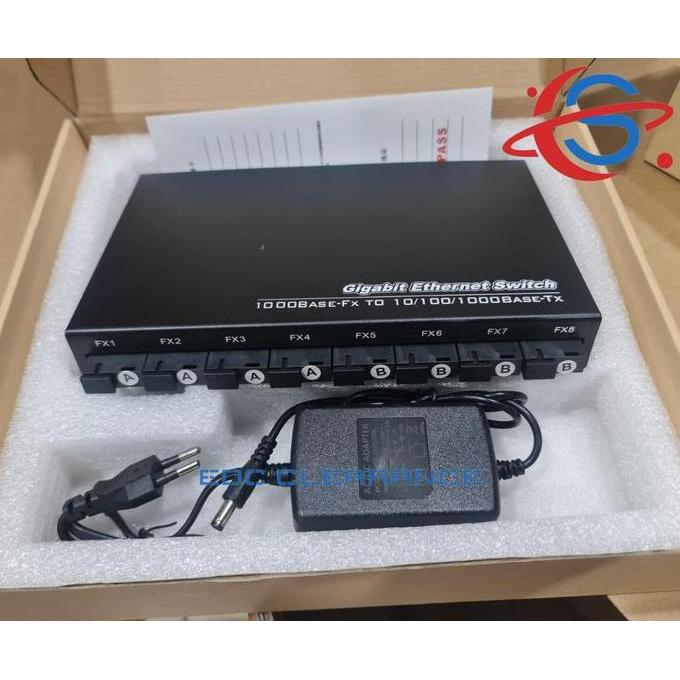 MEDIA CONVERTER 8FO 2LAN / 8 FO 2 LAN GIGABIT | 8SC 2LAN / 8 SC 2 LAN GIGABIT | 8 PORT FO 2 PORT RJ4