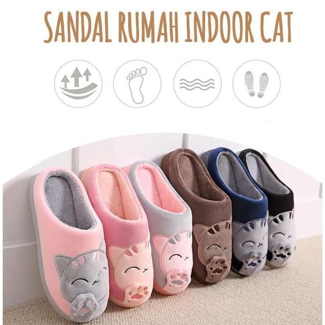Sandal Rumah Indoor Santai Sandal Couple Empuk Hangat Lucu