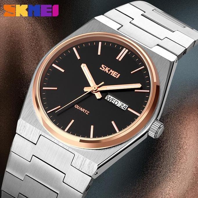 Orologi- Jam Tangan Pria Analog Tali Stainless Steel Skmei 9288