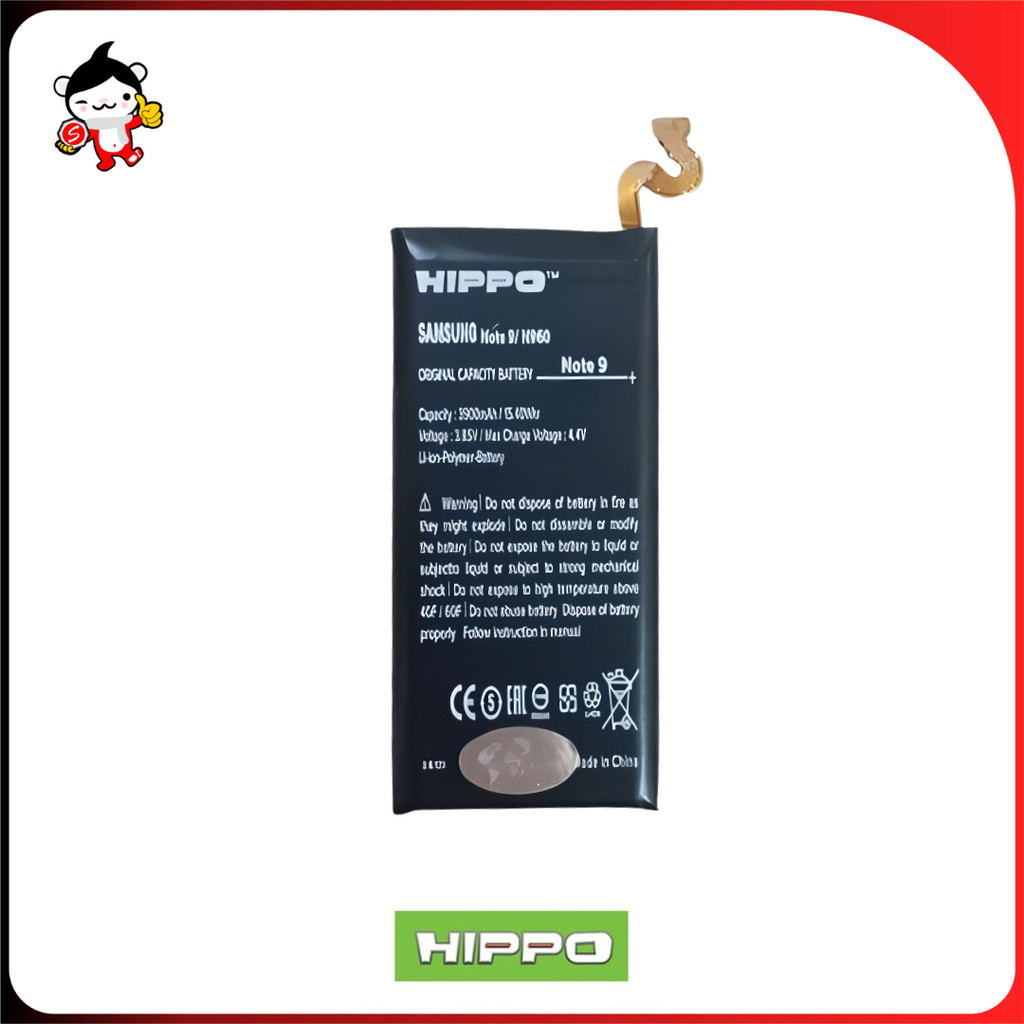 Baterai HIPPO Samsung Galaxy NOTE 9 3900 MAH Premium Cell Quality