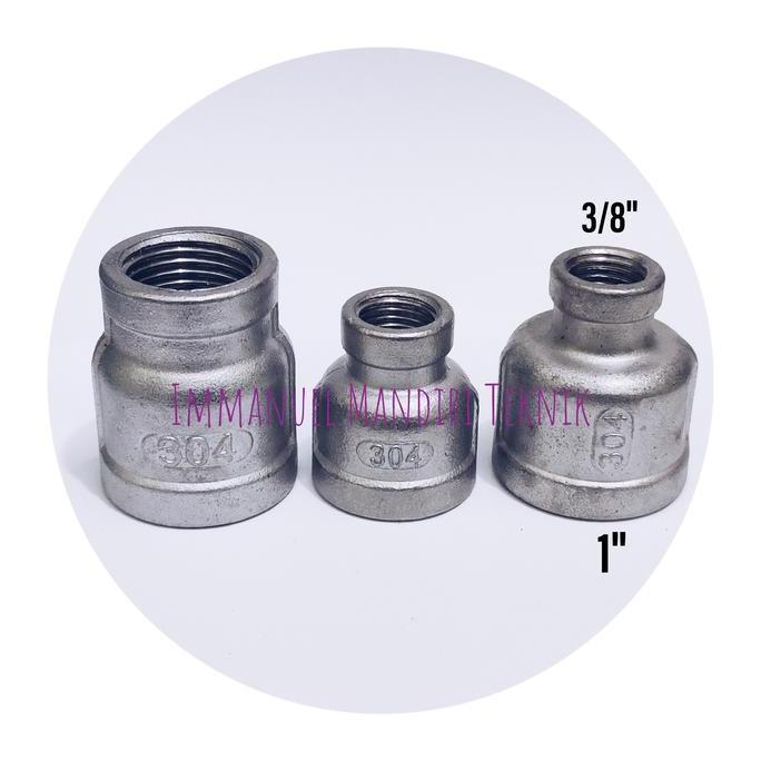 Vlok Sok Drat Dalam 1 x 3/8 Stainless / Reducer Vlok Sock Stainless