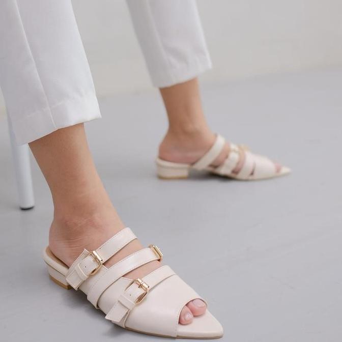 Donna- Lamelika - Eclaire Sepatu Sandal Nita Flat Shoes Nita Elegan Slip On 3Cm