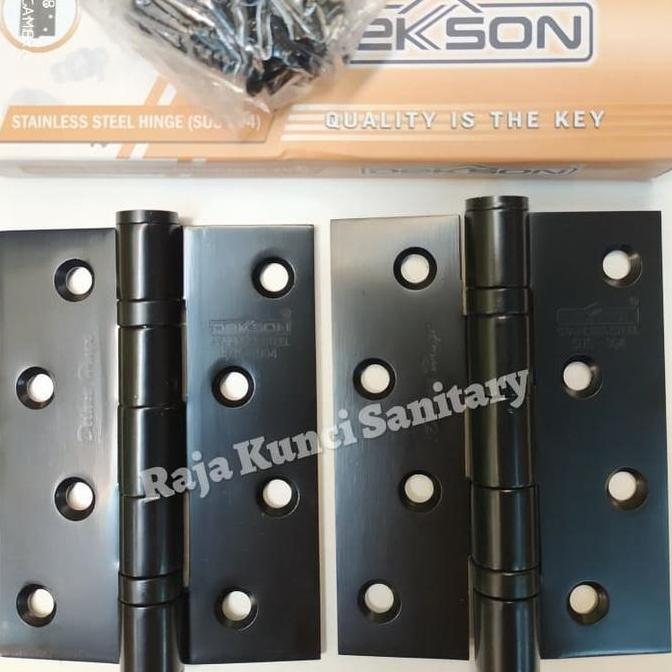 Engsel Dekson Hitam 4"X3"x3mmx2bb Deluxe SUS 304/Engsel Pintu Dekson
