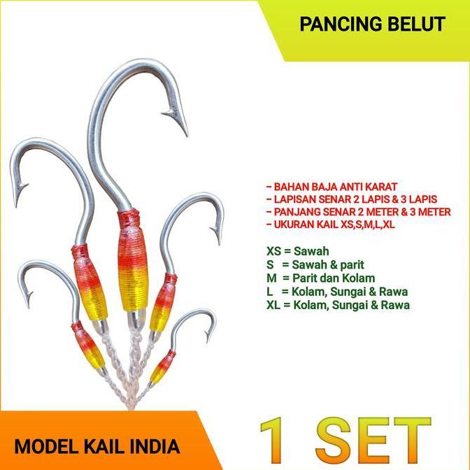 Pesca- New- Pancing Belut 1 Set Isi 5 Bisa Request Ukuran Mancing Bal